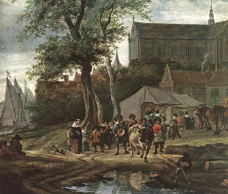 RUYSDAEL, Salomon van Tavern with May Tree (detail) af France oil painting art